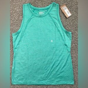 NWT Eddie Bauer Seagreen Stretch High Neck Sleeveless Top Size Medium